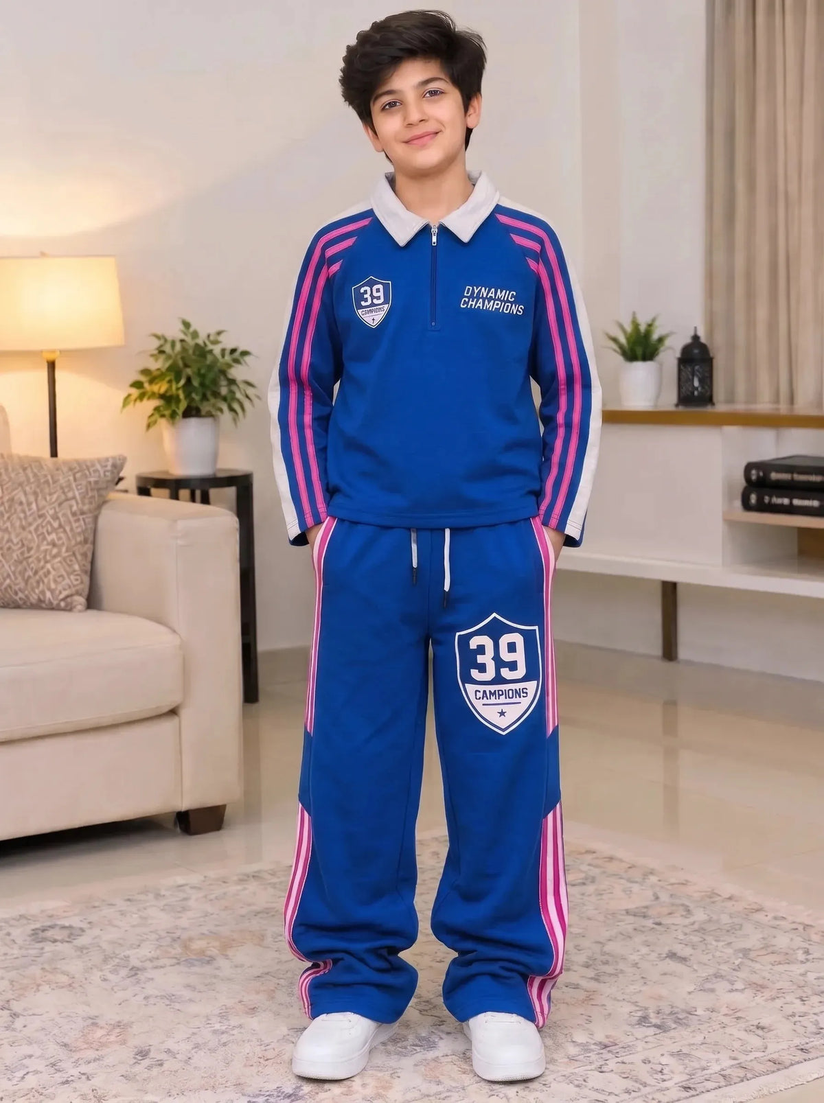39 Champion Dynamic Royal Blue Baggy Tracksuit For Unisex