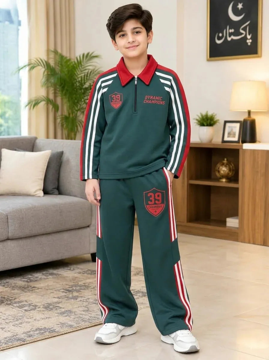39 Champion Dynamic Dark Teal Baggy Tracksuit For Unisex B-25