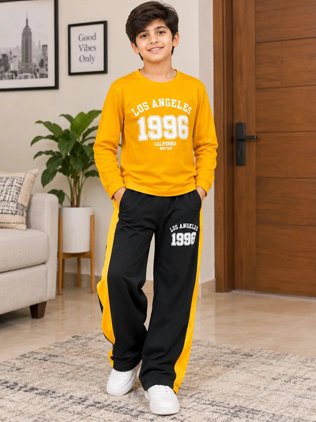 Los Angeles 1996 Yellow Baggy Tracksuit For Boys