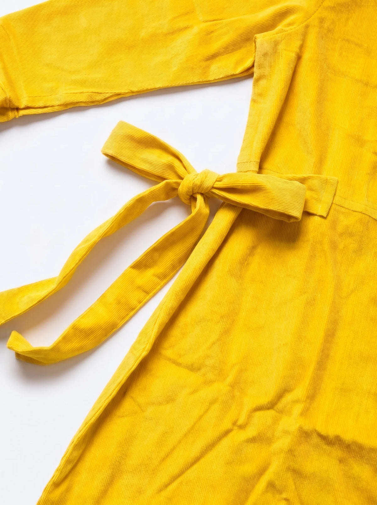 Corduroy Yellow Frock & Floral Printed Palazzo Co-Ord Set For Women