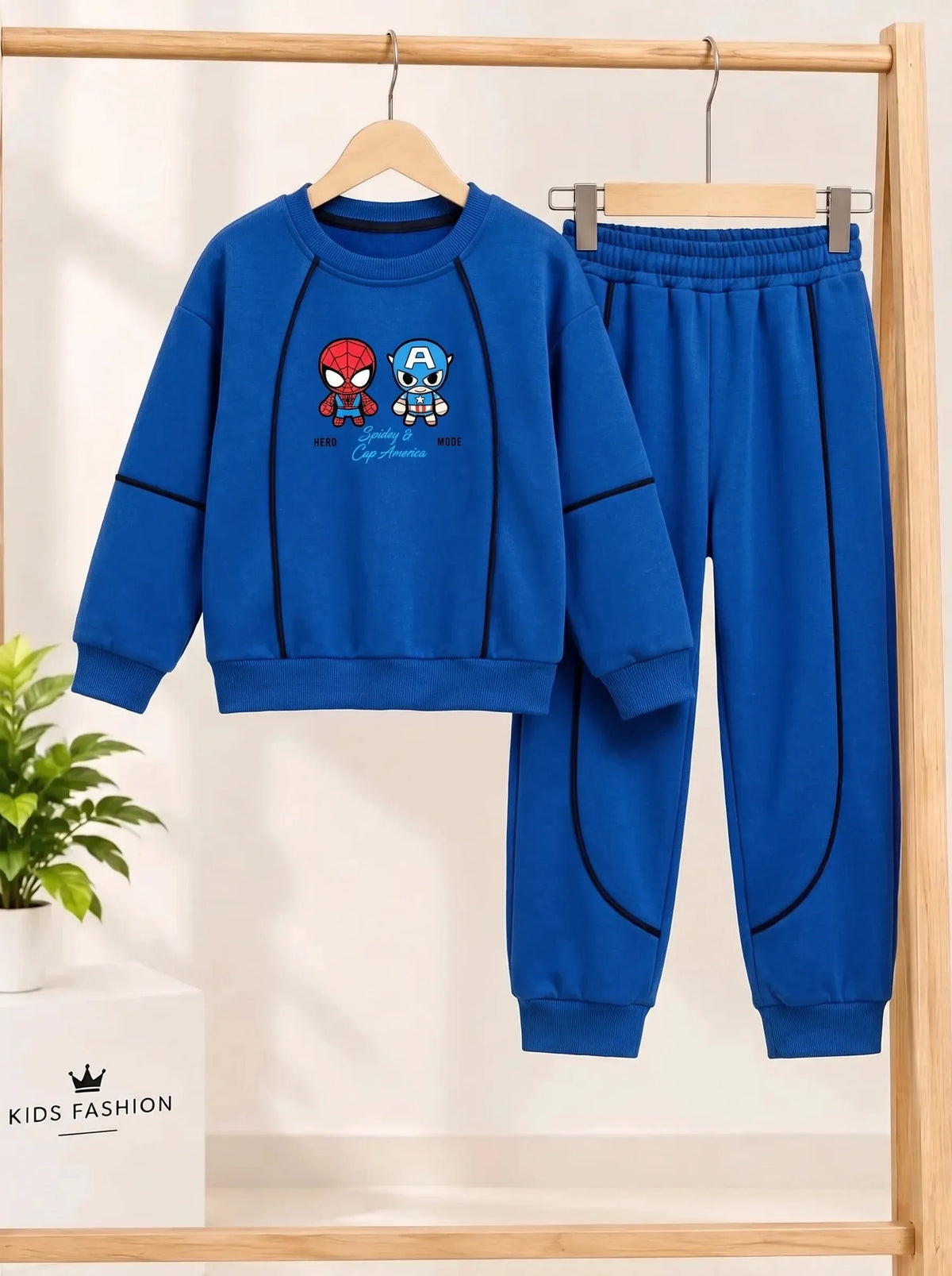 Hero Mode Royal Blue Tracksuit For Boys