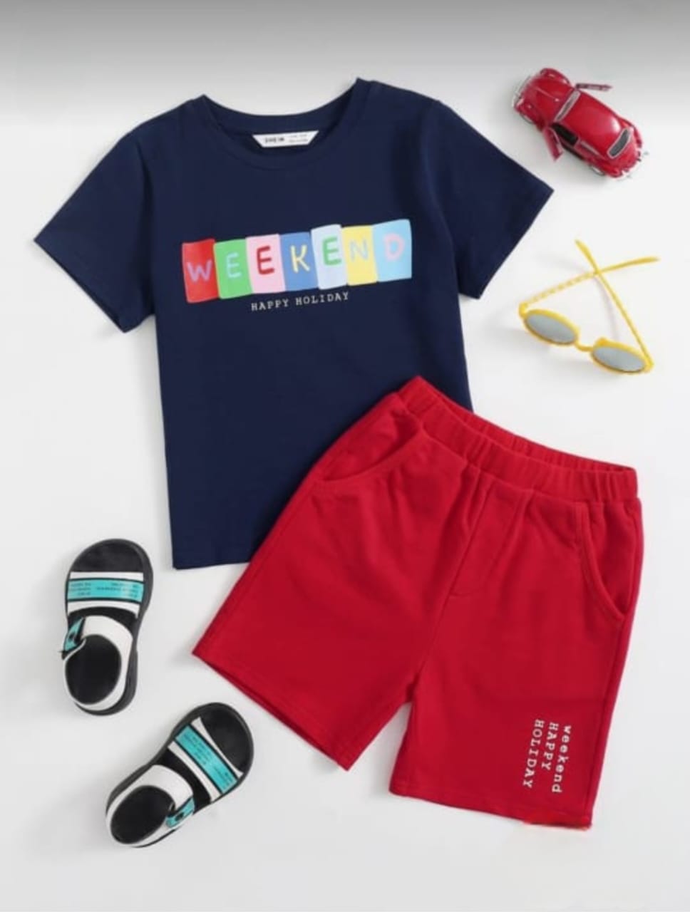 Weekend  Half Sleeve Navy Nicker Suit Boys ( R-35 )