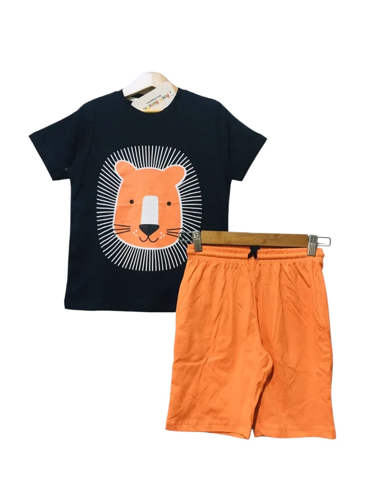 Lion Face Navy Nicker Suit Boys ( R-272=286 )