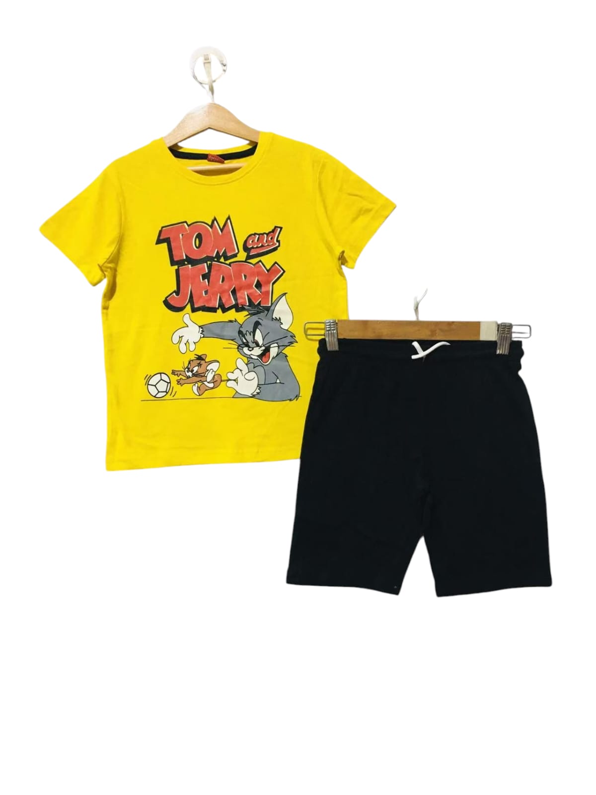 Tom & Jerry With Football Yellow Nicker Suit Boys