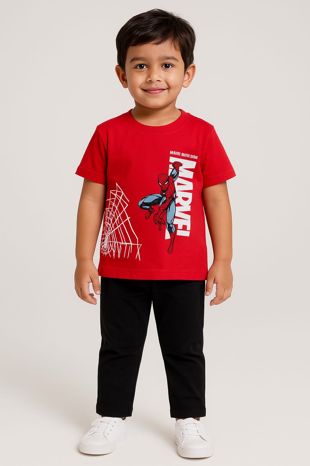 Marvel Super Hero Red Trouser Shirt Boys