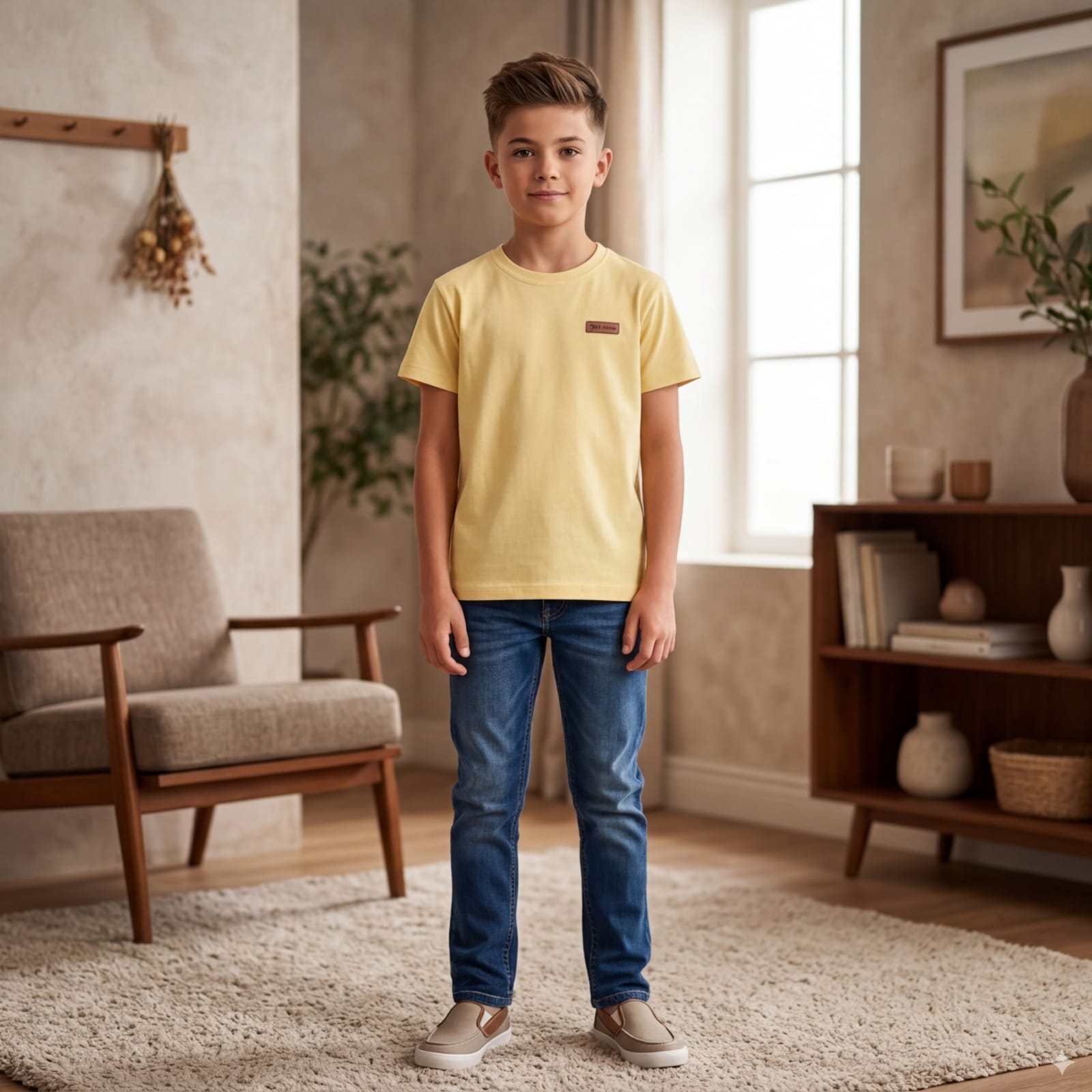 Back Bencher Logo Lemon T-Shirt- Boys ( R-152 N)