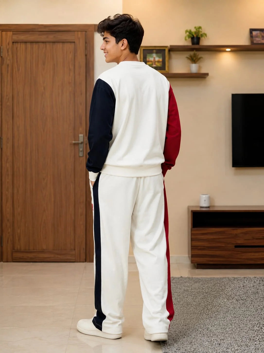 Enjoy Every Moment Off-White Baggy Track-Suit Boys