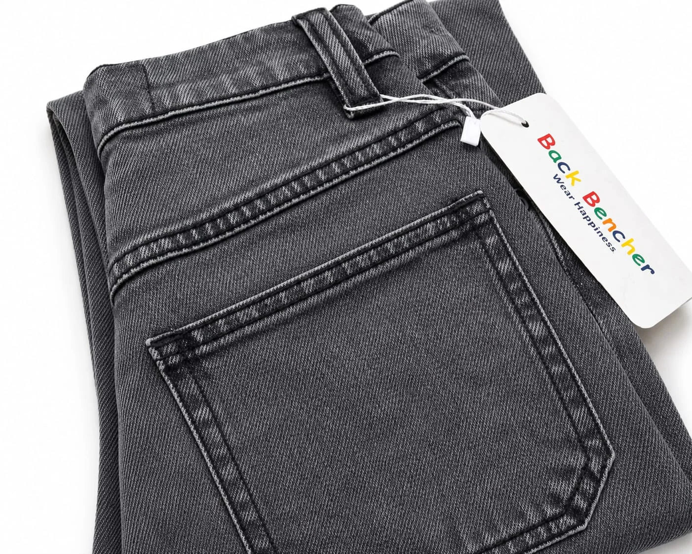 Simple Grey Wide Leg Jeans Boys & Girls ( R-546 N )