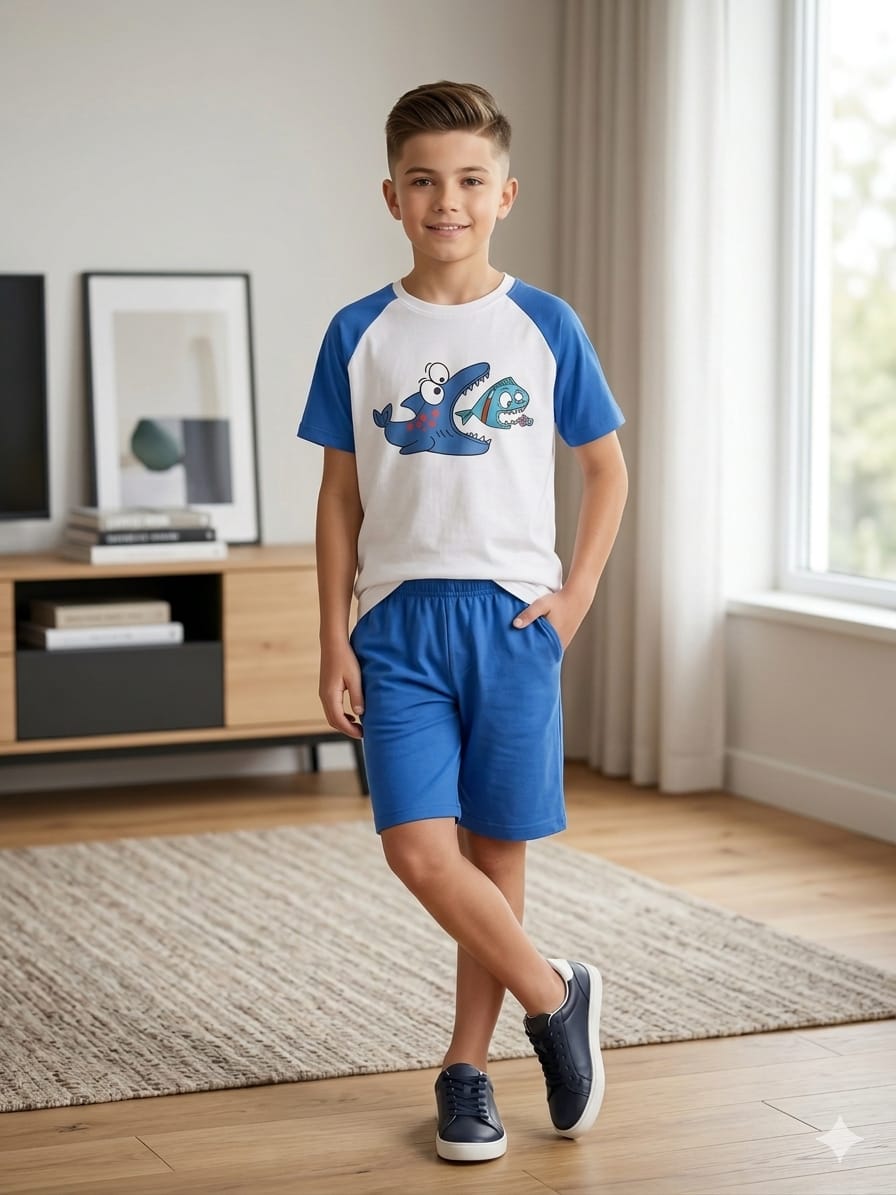 Three Fishes White Nicker Suit Boys ( R-261,269 N )