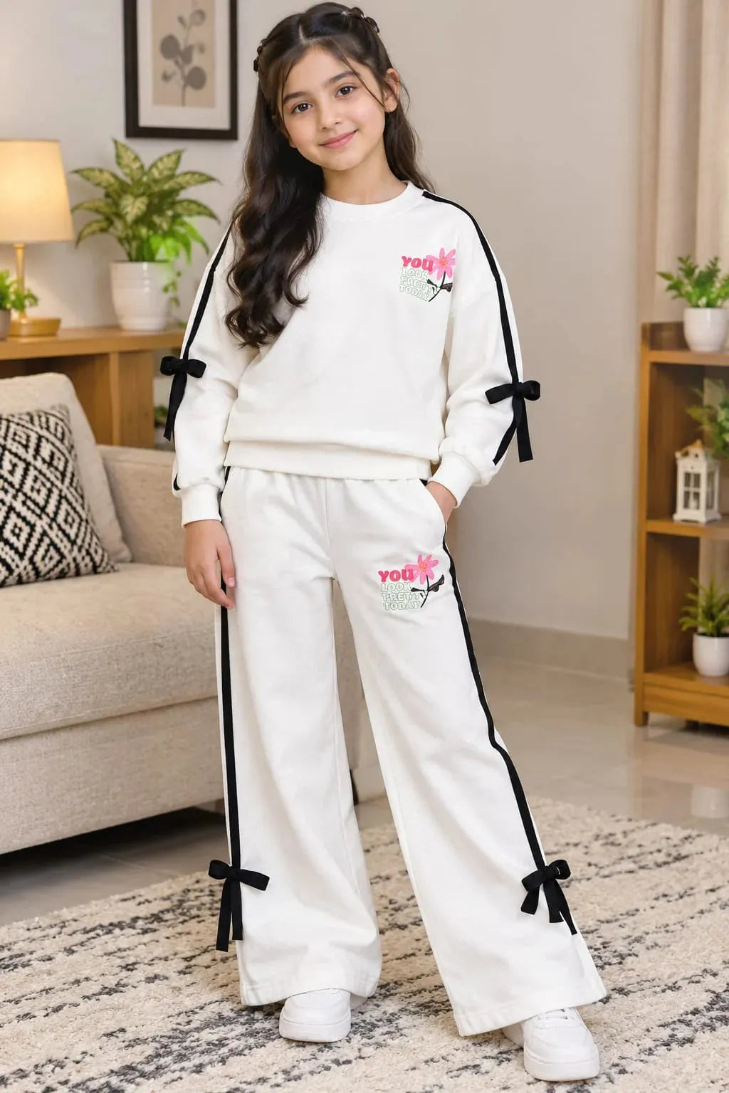 You Look Pretty Today White Co-ord Tracksuit Set