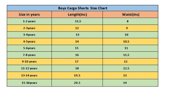 Cargo Camel Cotton Shorts Boys