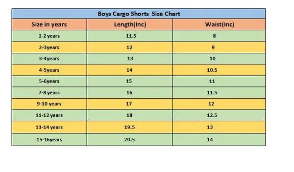 Cargo Camel Cotton Shorts Boys