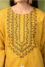 Front Embroidery Mehndi 2Pcs Suit Women