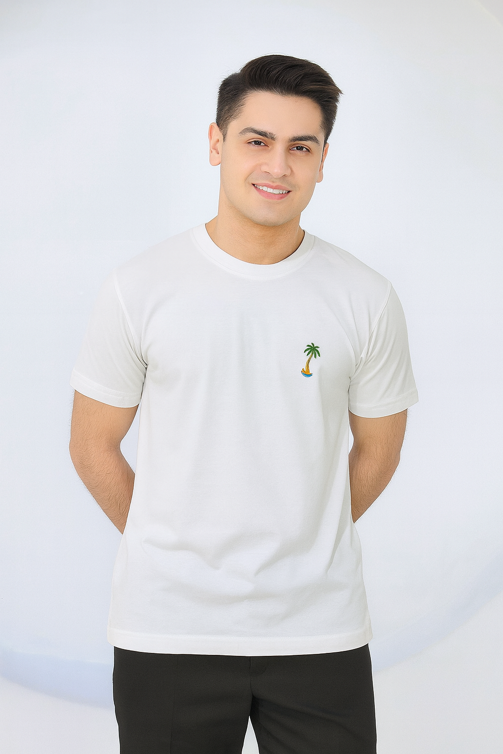 Tree Sun Logo White T-Shirt Men's
