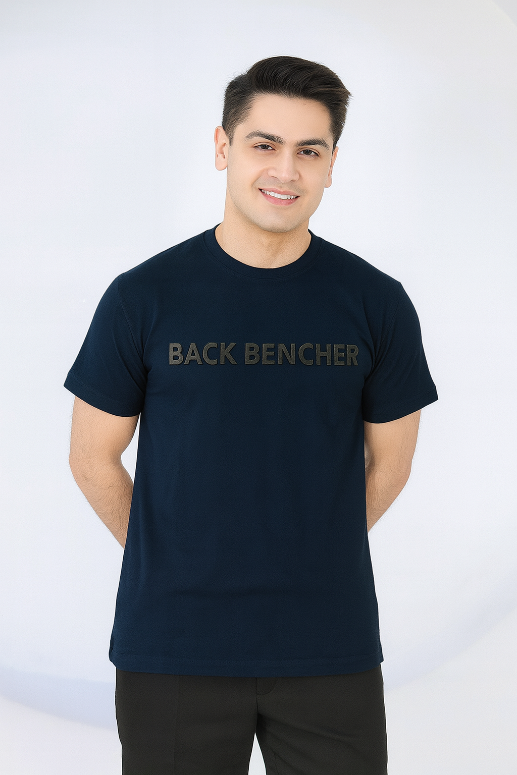 Back Bencher Navy T-Shirt Men's ( R-37 ) Factory