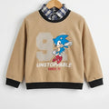 91 Print Cream Double Sweatshirt For Boys