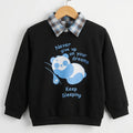 Never give up on your dreams Black Double Sweatshirt For Boys ( B)