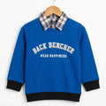 BACK BENCHER WEAR HAPPINESS Royal Blue  Double Sweatshirt For Boys ( B)