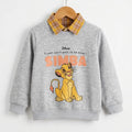 Disney Simba Graphic Light Grey Double Sweatshirt For Boys ( B2)