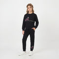 Bicycle Embroidery Black Track-Suit Girls ( R-14 N )