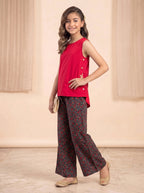 Simple Sleeveless Red Suit Girls ( R-102 )