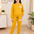 Rainbow Mustard Yellow Tracksuit  For Girls ( R-607 )