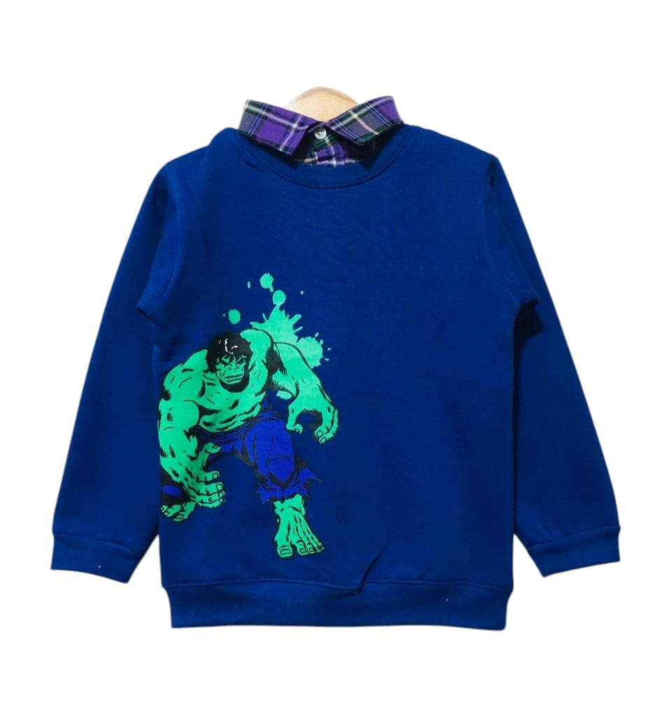 Hulk Royal Blue Double Shirt Boys ( R-376 )