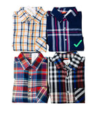 Multi & Navy Checked Casual Shirt Men's ( R-173 )