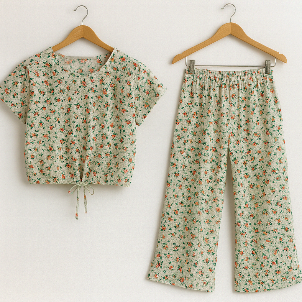 Green & Orange Flower Half Sleeve Selati Skate Fish Girls ( R-181 ) Factory