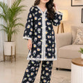Diamond Print Navy 2Pcs Suit Girls ( R-330 N ,R-N )