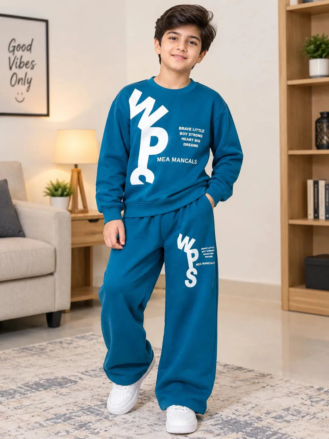 Brave Boy Teal Baggy Tracksuit For Boys