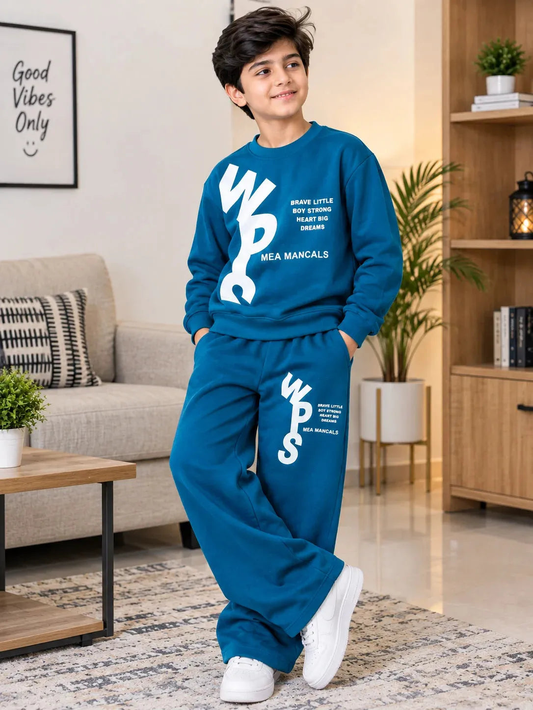 Brave Boy Teal Baggy Tracksuit For Boys