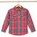 Both Side Pocket Multi Red Casual Shirt Boys ( R-366 N )