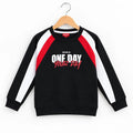 One Day Print Black Sweatshirt Boys ( R-37 N )