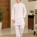 Embroidery Soft Pink Cotton 2 Pcs Suit For Boys ( R-544 N )