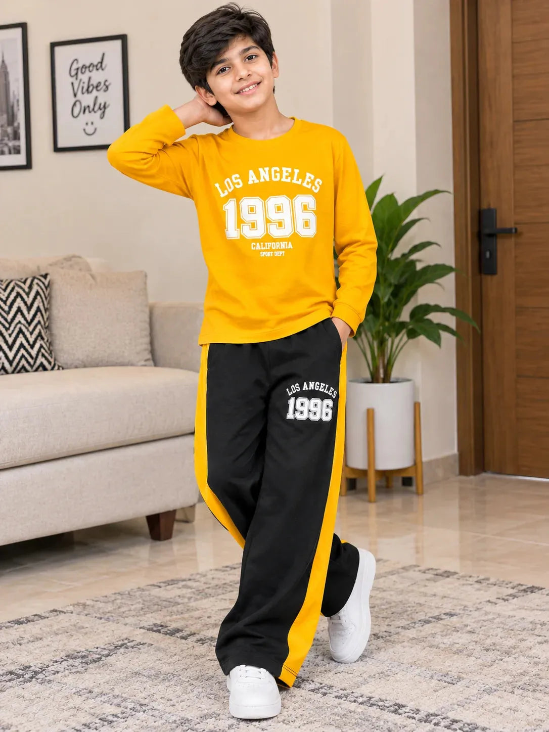 Los Angeles 1996 Yellow Baggy Tracksuit  For Boys