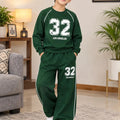 32 Los Angeles Forest Green Baggy Co-ord Tracksuit Set