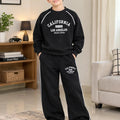California Los Angeles Black Baggy Co-ord Tracksuit Set
