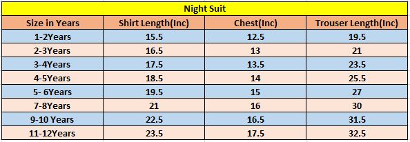 Yellow Checked Night Suit Boys ( R-15 )