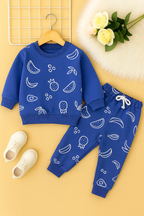 Pineapple Print Royal Blue Track-Suit Boys