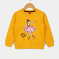 Doll Print Yellow Sweatshirt For Girls ( R-256 N )