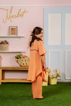 Embroidery Light Orange Suit Girls