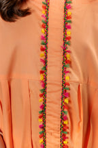 Embroidery Light Orange Suit Girls