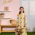 Multi Fruit White Gharara Suit Girls ( R-314 N )