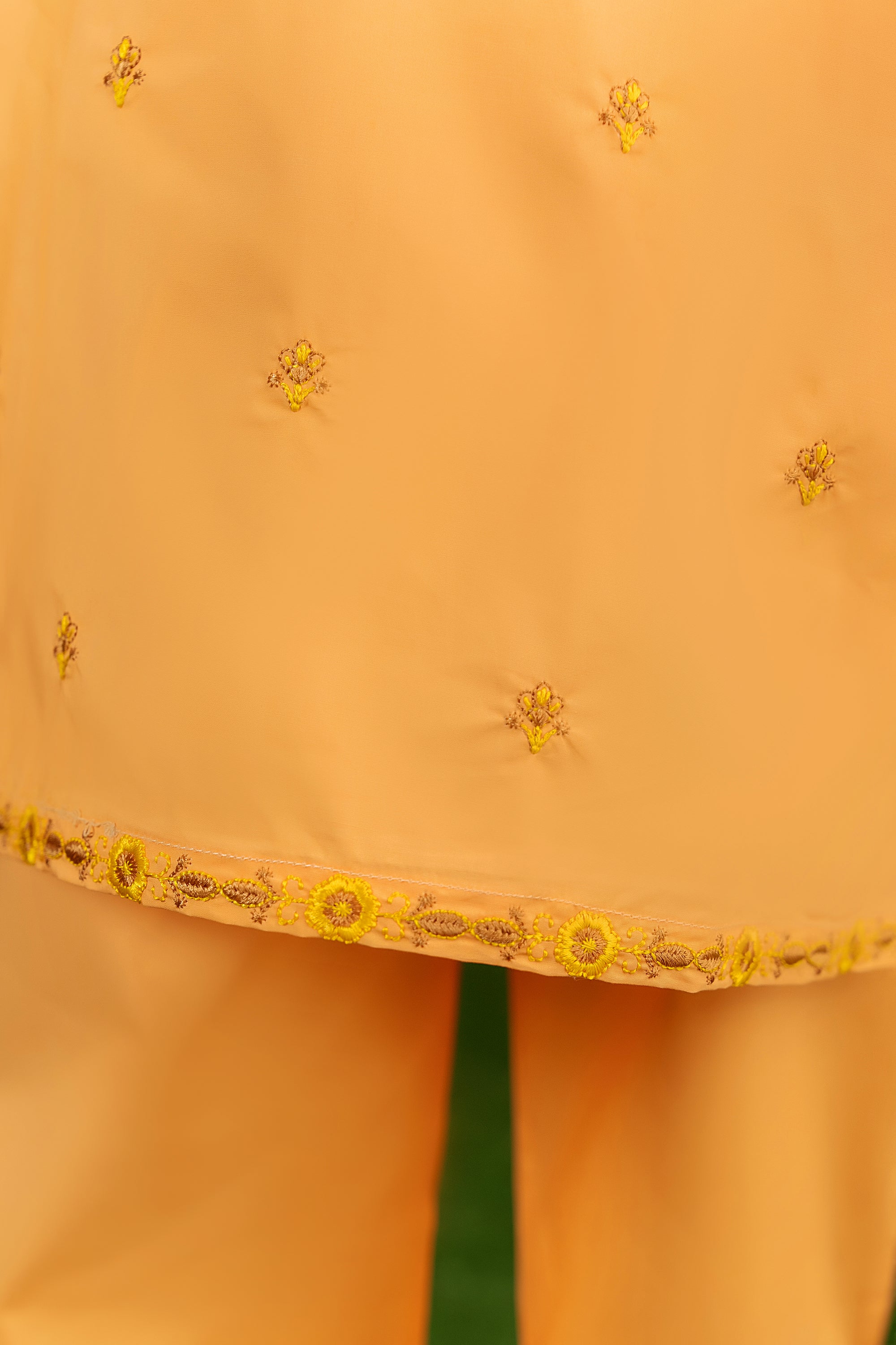 Tila Embroidery Orange Suit Girls