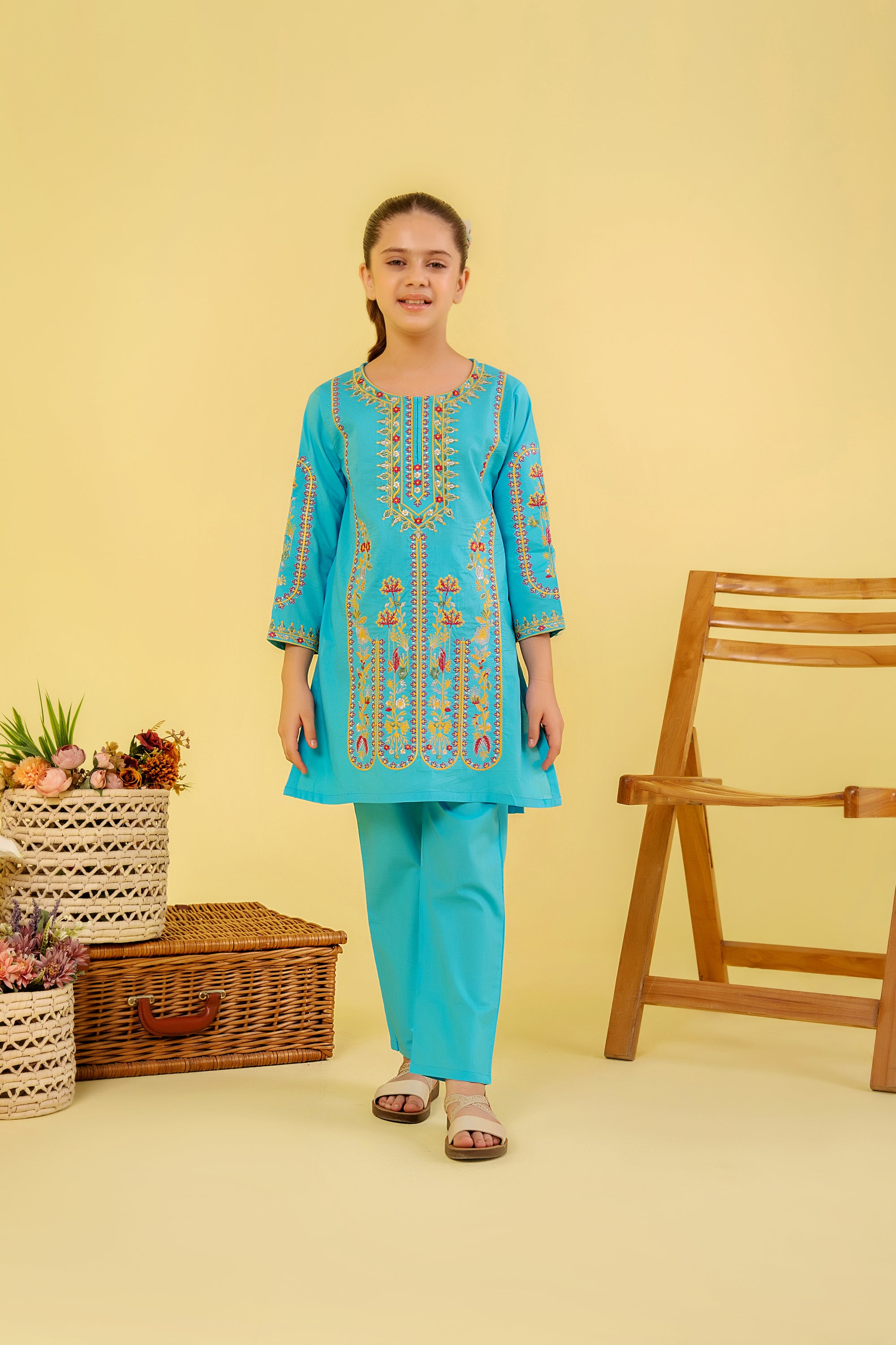 All Over Embroidery Suit