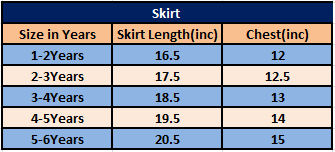 Multi Color White Skirt Girls