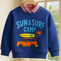 Sun & Surf Royal Blue Double Sweatshirt Boys ( R-358 N)