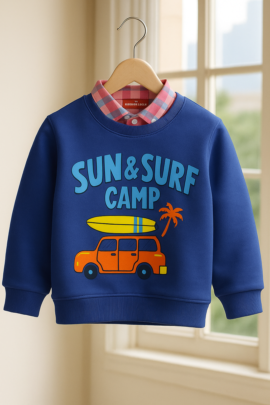 Sun & Surf Royal Blue Double Sweatshirt Boys ( R-358 N)