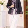 Front Embroidery Charcoal Wool Jacket for Girls( R-447 )